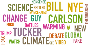 Bill Nye debate wordcloud