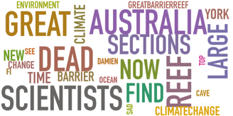 Great Barrier Reef wordcloud